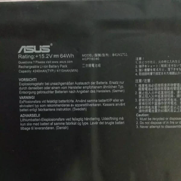 Batterie pour ordinateur portable ASUS B41N1711 – Image 3