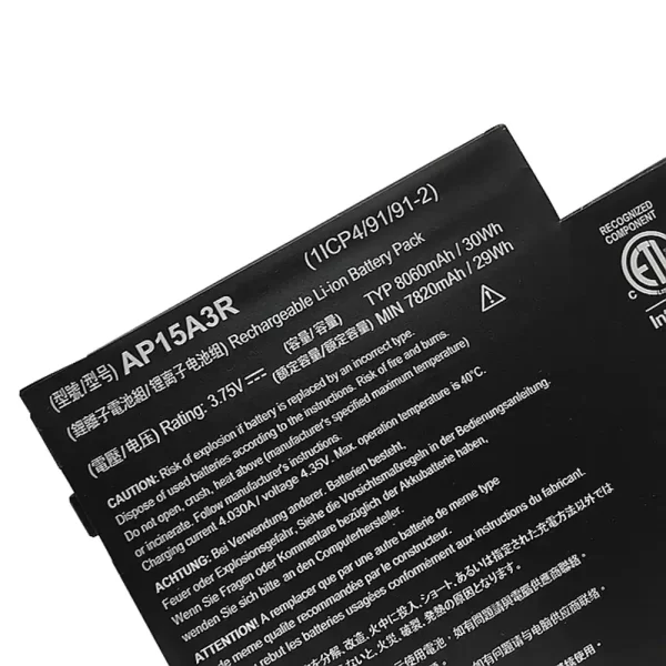 Batterie pour ordinateur portable ACER AP15A3R – Image 3