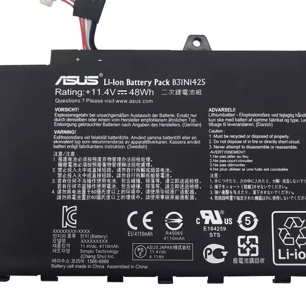 Batterie pour ordinateur portable ASUS B31N1425 – Image 3