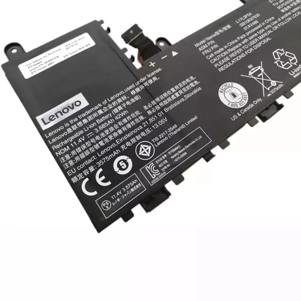 Batterie pour ordinateur portable Lenovo L17L3P54,01AV486,SB10K97630 – Image 3