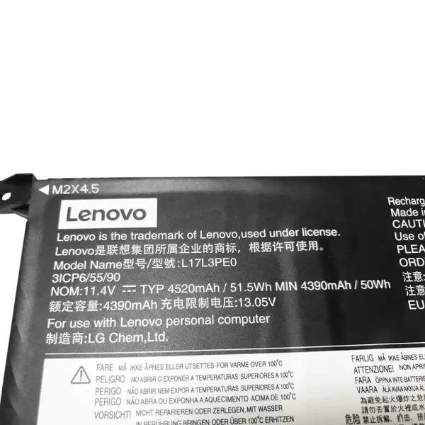 Batterie pour ordinateur portable LENOVO L17L3PE0 – Image 3