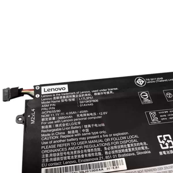 Batterie pour ordinateur portable LENOVO SB10K97606,SB10K97609 – Image 3