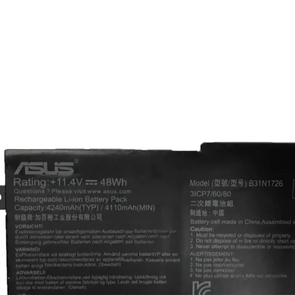 Batterie pour ordinateur portable ASUS B31N1726 – Image 3