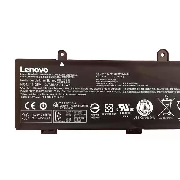Batterie pour ordinateur portable LENOVO SB10K97595,SB10K97596 – Image 3