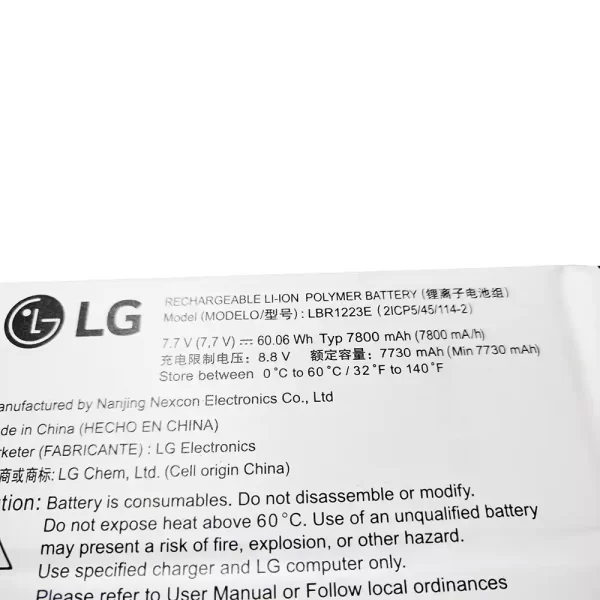 Batterie pour ordinateur portable LG LBR1223E – Image 3