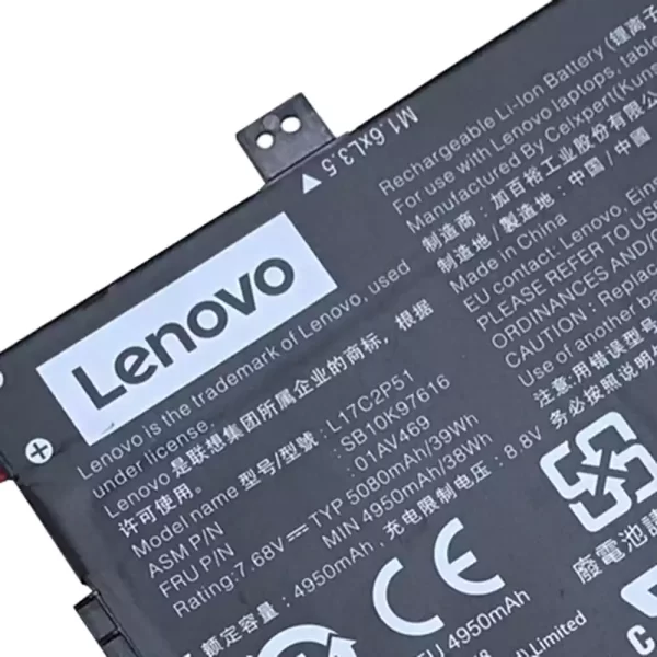 Batterie pour ordinateur portable LENOVO L17C2P51,L17S2P51 – Image 3