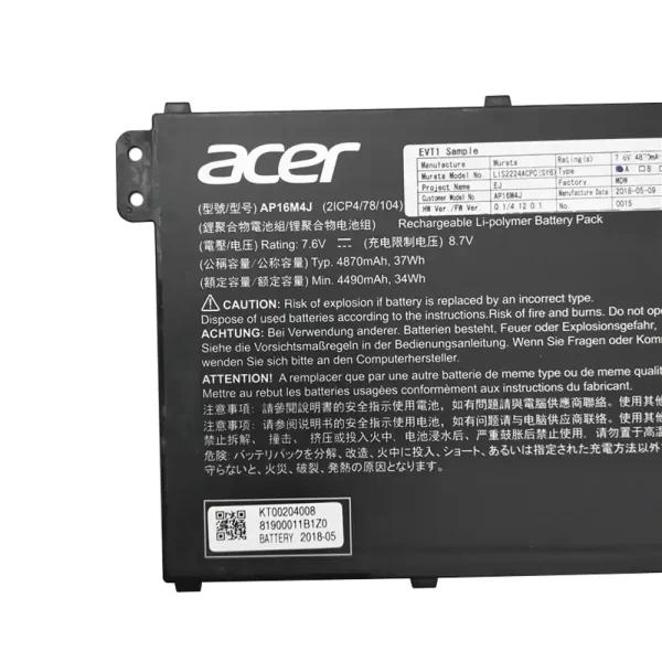 Batterie pour ordinateur portable ACER AP16M4J – Image 3