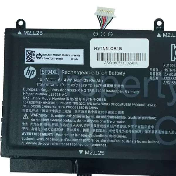 Batterie pour ordinateur portable HP HSTNN-IB8R,HSTNN-OB1B,HSTNN-DB7X – Image 3
