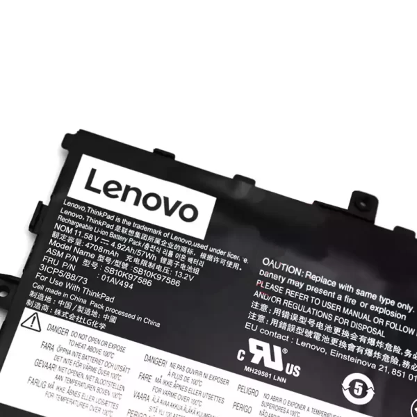 Batterie pour ordinateur portable LENOVO ThinkPad X1 Carbon 2017 2018,ThinkPad X1 Carbon 5th 6th – Image 3