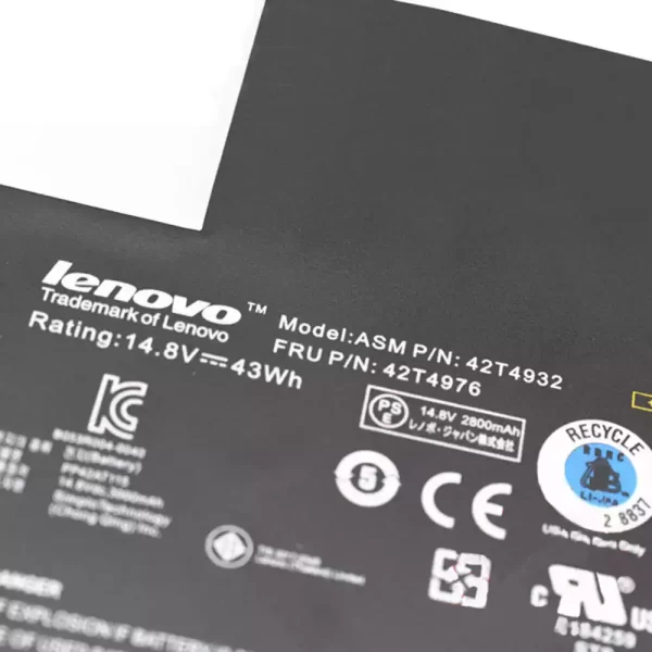 Batterie pour ordinateur portable Lenovo 42T4932,42T4976,42T4935 – Image 3