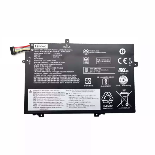 Batterie pour ordinateur portable LENOVO 01AV463,SB10K97610