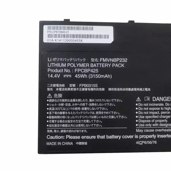 Batterie pour ordinateur portable FUJITSU FMVNBP232 FPCBP425 – Image 3
