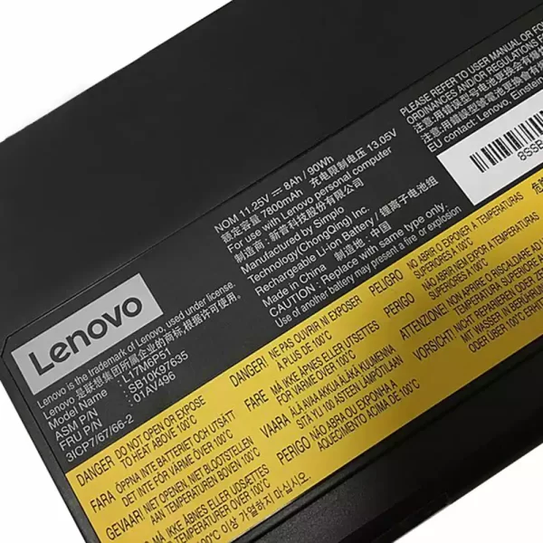 Batterie pour ordinateur portable LENOVO 01AV495 01AV496 – Image 3