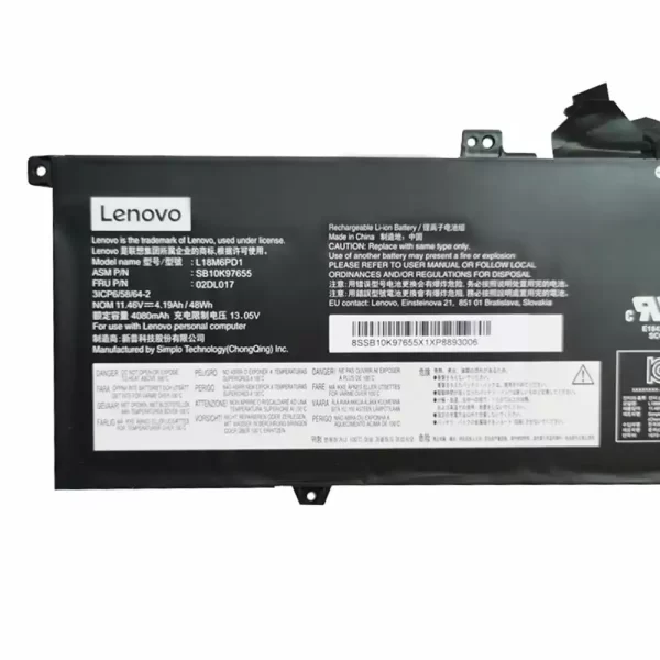 Batterie pour ordinateur portable LENOVO L18M6PD1 L18C6PD1 L18D6PD1 L18L6PD1 L18M6PD2 – Image 3