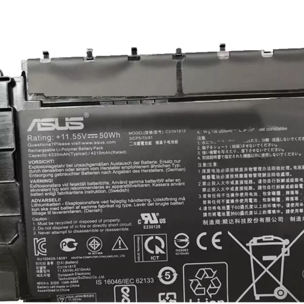 Batterie pour ordinateur portable ASUS ASUS ZenBook 13 UX333FA UX333FN BX333FN,RX333FA,RX333FN – Image 3