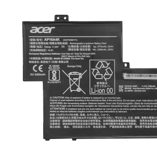 Batterie pour ordinateur portable ACER AP16A4K – Image 3