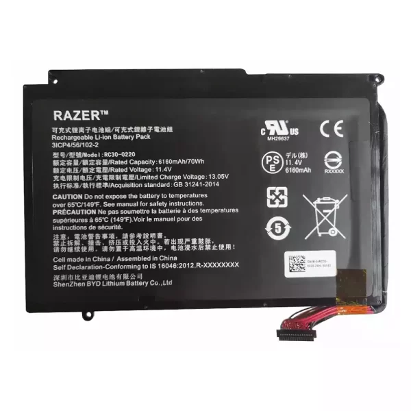 Batterie pour ordinateur portable RAZER RC30-0220,RZ09-0220