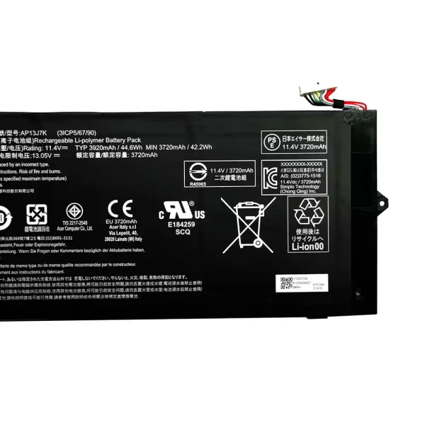 Batterie pour ordinateur portable Acer AP13J7K – Image 4