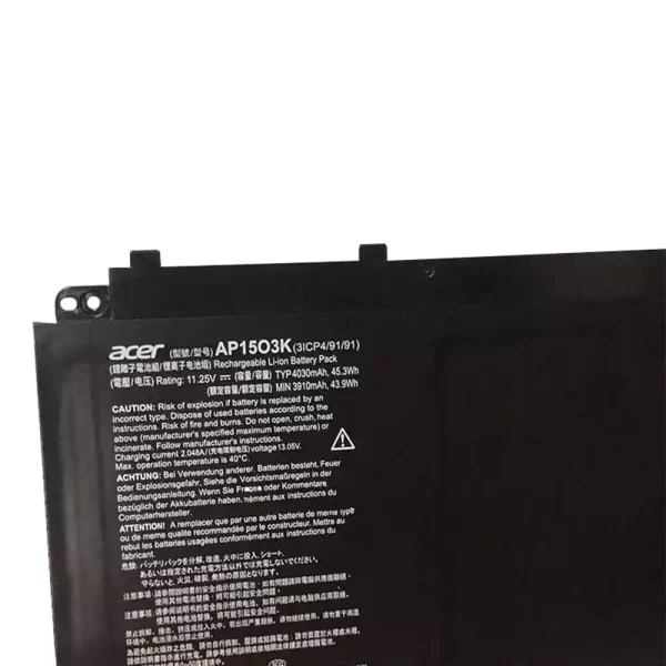 Batterie pour ordinateur portable Acer AP15O3K AP1503K – Image 3