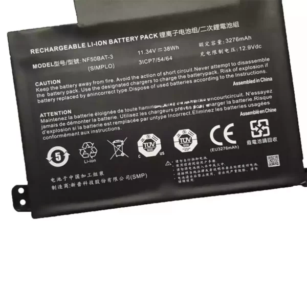 Batterie pour ordinateur portable CLEVO NF50BAT-3,6-87-N50VS-31E00 – Image 3
