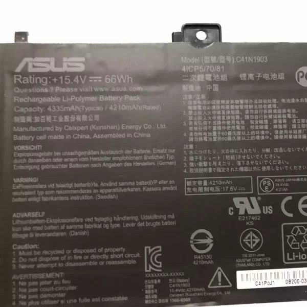 Batterie pour ordinateur portable ASUS C41N1903 – Image 3