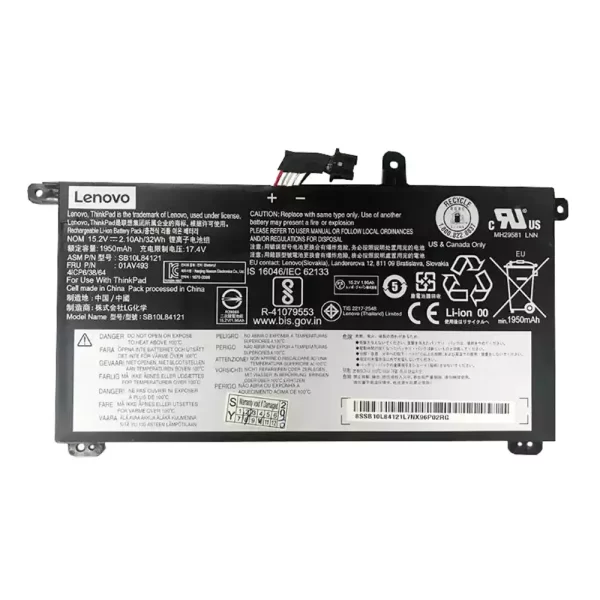 Batterie pour ordinateur portable LENOVO 01AV493 00UR892 SB10L84121