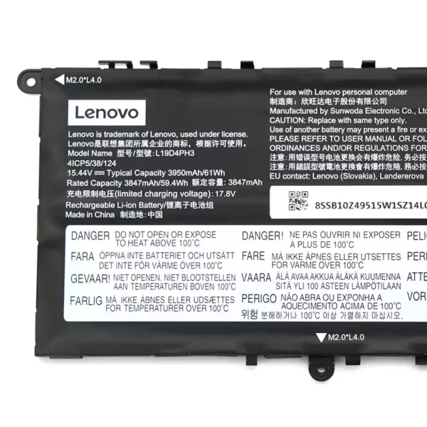 Batterie pour ordinateur portable LENOVO L19D4PH3 L19C4PH3 L19M4PH3 – Image 3
