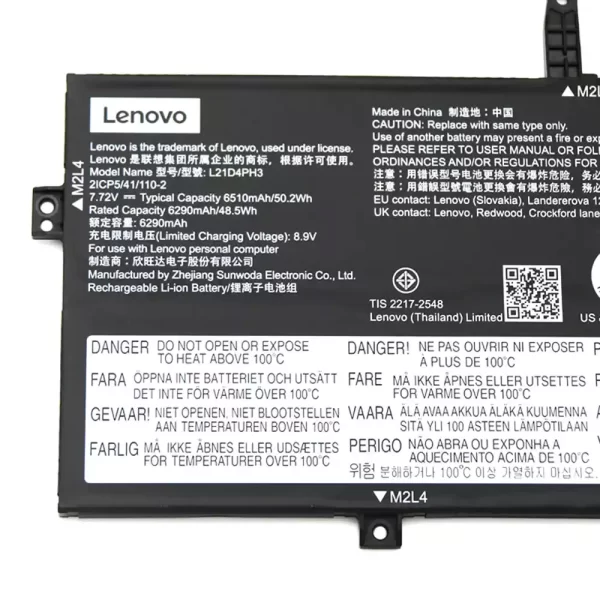 Batterie pour ordinateur portable LENOVO L21C4PH3 L21D4PH3 L21L4PH3 – Image 3