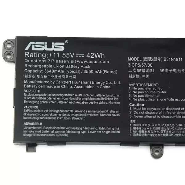 Batterie pour ordinateur portable ASUS ADOL 14FQC TP470EZ TP470EA TM420IA M413DA – Image 3