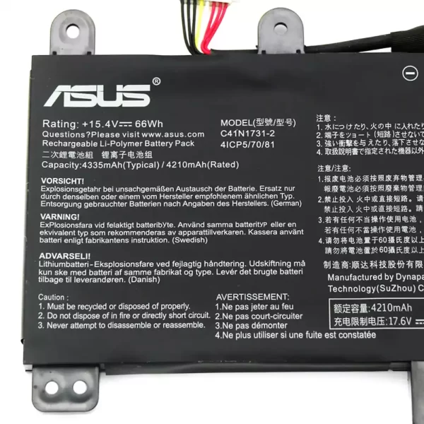 Batterie pour ordinateur portable ASUS C41N1731-2 – Image 3