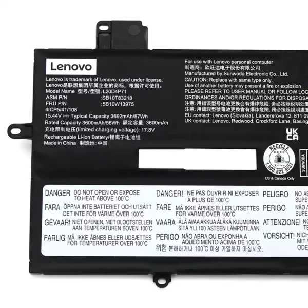 Batterie pour ordinateur portable LENOVO L20M4P71 L20C4P71 L20D4P71 L20L4P71 – Image 3