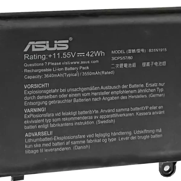 Batterie pour ordinateur portable ASUS B31N1915 0B200-03760000 BR1100CKA – Image 3