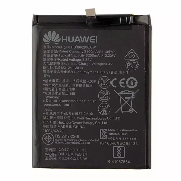 Batterie Interne HB386280ECW pour Huawei P10,Honor 9