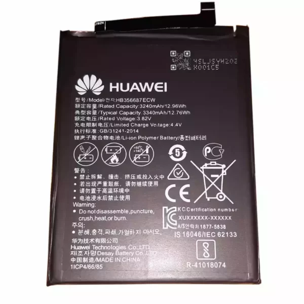 Batterie Interne HB356687ECW pour Huawei Nova 2S,Nova 2 Plus,Honor 7x