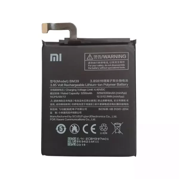 Batterie Interne BM39 pour Xiaomi Mi 6