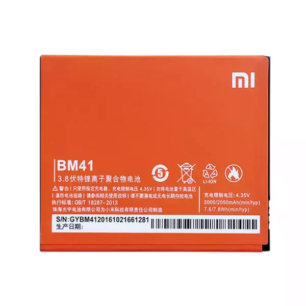 Batterie Interne BM41 pour Xiaomi Redmi 1S Hongmi 1S