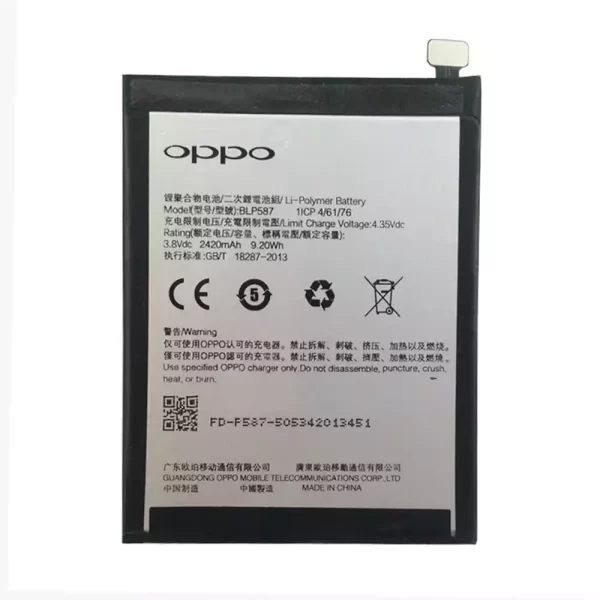 Batterie Interne BLP587 pour OPPO R1C,R8205,R8207