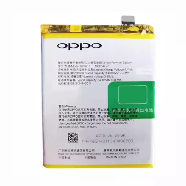 Batterie Interne BLP651 pour OPPO R15 Pro