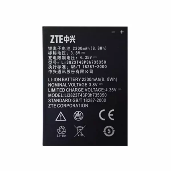 Batterie Interne Li3823t43p3h735350 pour ZTE Q802t,v975,N986,Q801L,Q801U,u988s,n986