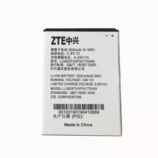 Batterie Interne Li3825T43P3H775549 pour ZTE V987,N919,V967S,N980,N919D,U935