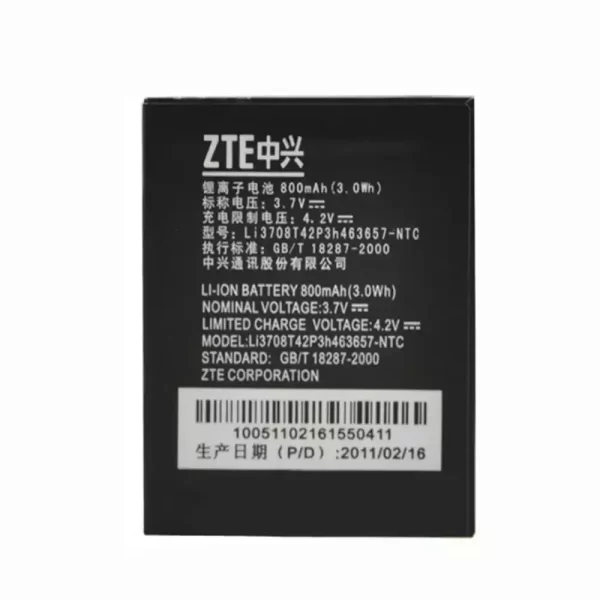 Batterie Interne Li3708T42P3h463657 pour ZTE F290,N281,Z221,Z222