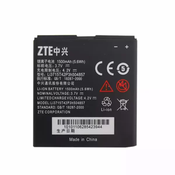 Batterie Interne Li3715T42P3h504857 pour ZTE N799D,V768,V788D,U880S,U830,U810,U812,N788,V6700,Z992