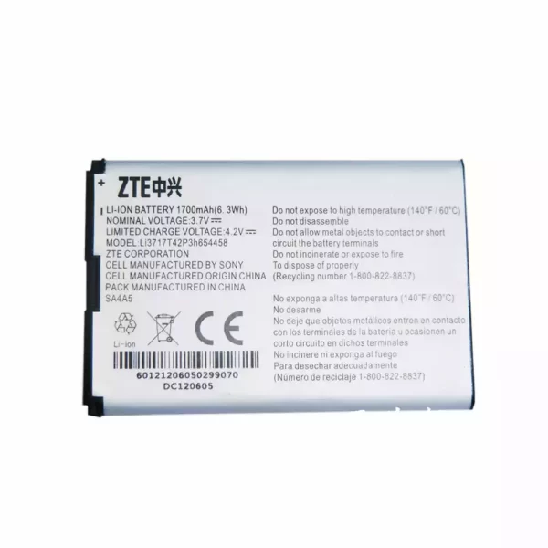 Batterie Interne LI3717T42P3H654458 pour ZTE MF63,AC60,JetPack 890,890L,AR918B