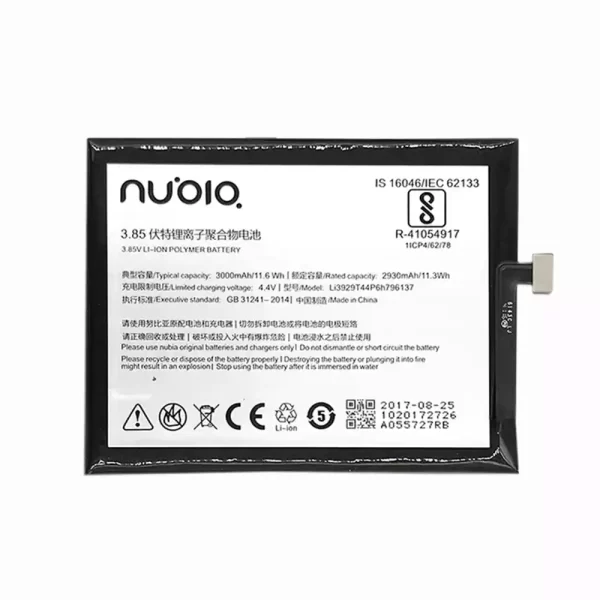 Batterie Interne Li3929T44P6h796137 pour Nubia Z11 minis NX549J,Z17 mini NX569