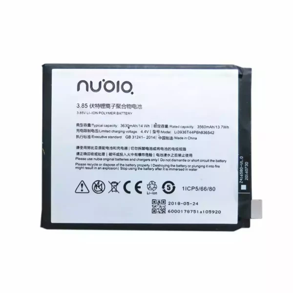 Batterie Interne Li3936T44P6h836542 pour Nubia M2,NX551J