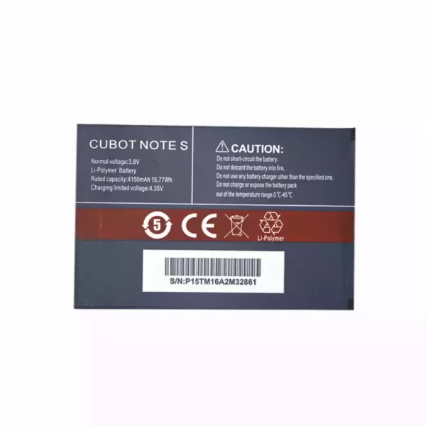 Batterie Interne pour CUBOT NOTE S