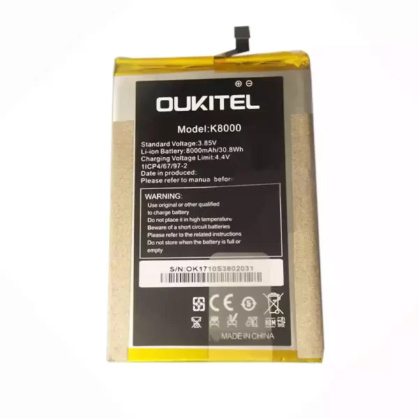 Batterie Interne pour OUKITEL K8000