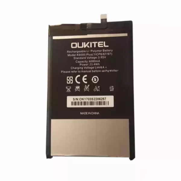 Batterie Interne pour OUKITEL k6000 plus