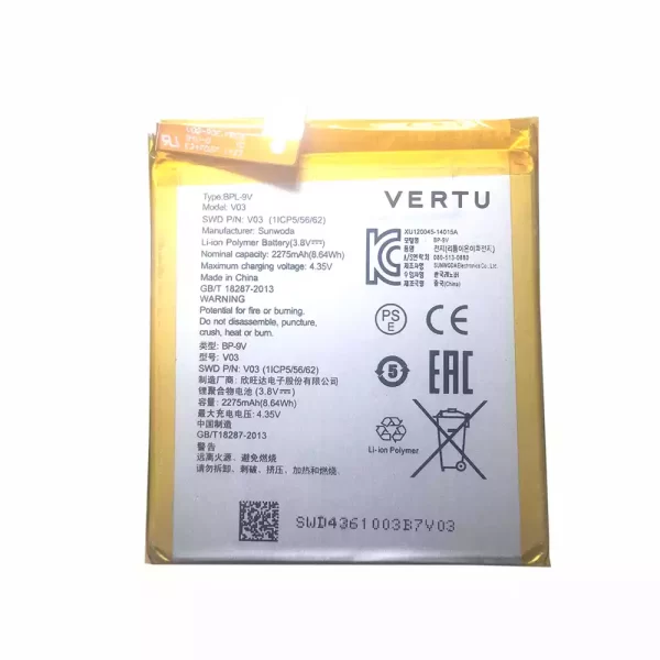 Batterie Interne BPL-9V pour VERTU