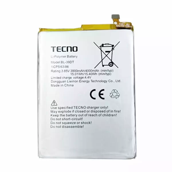 Batterie Interne pour TECNO BL-39DT